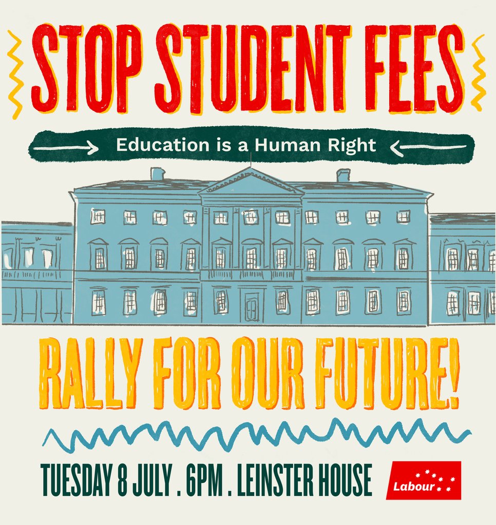 The Labour Party (@labour) on Twitter photo Students and their families are not cash cows.
📣 Join us next week to protest Fine Gael and Fianna Fáil's decision to increase student fees.
🗓️ Tuesday 8th July ⏰️ 6pm 📍Leinster House
More from <a href="/LauraHarmon01/">Laura Harmon</a> ⤵️
labour.ie/news/2025/07/0… Students and their families are not cash cows.
📣 Join us next week to protest Fine Gael and Fianna Fáil's decision to increase student fees.
🗓️ Tuesday 8th July ⏰️ 6pm 📍Leinster House
More from <a href="/LauraHarmon01/">Laura Harmon</a> ⤵️
labour.ie/news/2025/07/0…