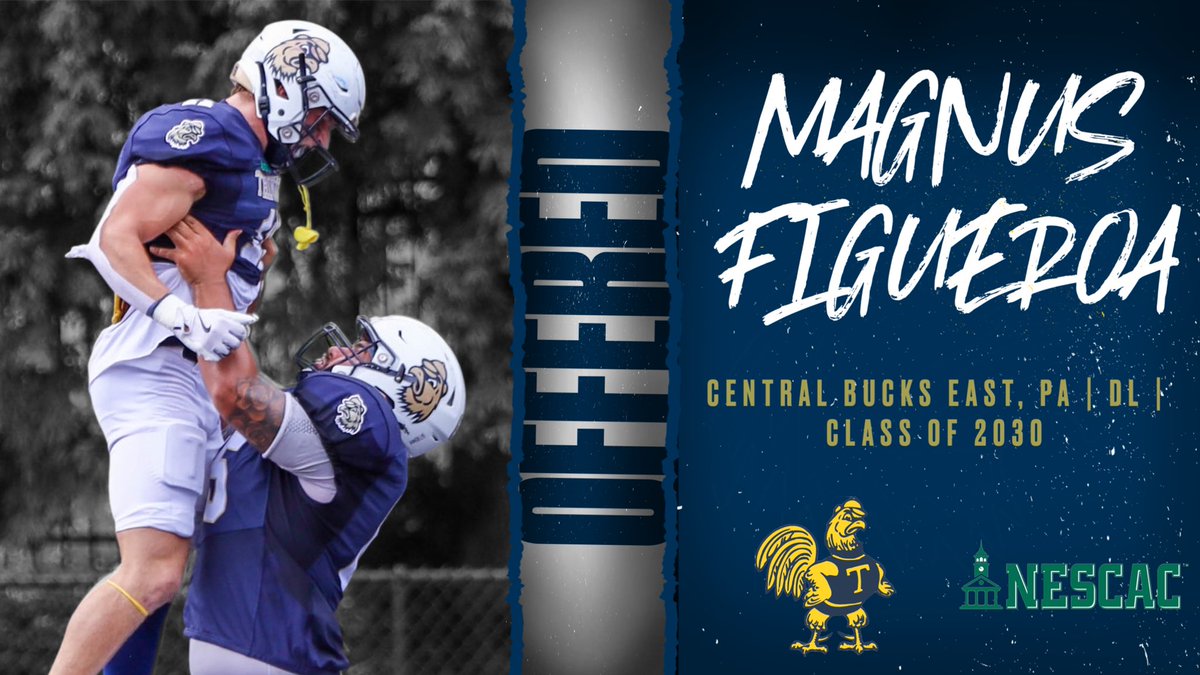 Magnus Figueroa (@mags_6912_56) on Twitter photo Thank you so much <a href="/coach_graham13/">Tim Graham</a> for the phone call and OFFER. Thank you for the time you took for the visit, I really enjoyed my time on campus. I could not be more grateful to have received this! <a href="/TrinityCollege/">Trinity College</a>
<a href="/CBEastFootball/">Central Bucks EAST Football</a> Thank you so much <a href="/coach_graham13/">Tim Graham</a> for the phone call and OFFER. Thank you for the time you took for the visit, I really enjoyed my time on campus. I could not be more grateful to have received this! <a href="/TrinityCollege/">Trinity College</a>
<a href="/CBEastFootball/">Central Bucks EAST Football</a>