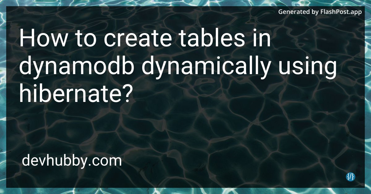 devhubbycom's tweet image. DynamoDB + Hibernate: Is this Amazon's idea of a fun puzzle or just a well-disguised prank?" 🎭🧩
Source: devhubby.com/thread/how-to-…
#JavaProgramming #AWSCloud #DynamoDB #TableCreation #create #hibernate