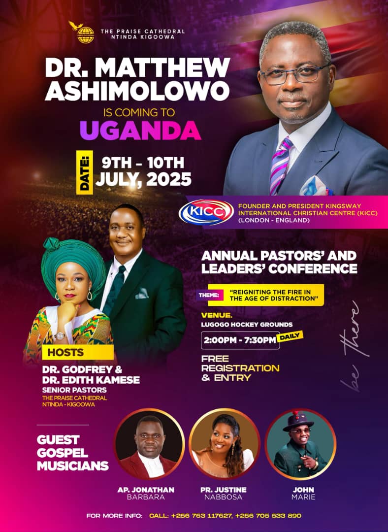We are delighted to inform you that  <a href="/_JohnMarie/">JohnMarie</a>, pastor Ps. JustineNabbosa and AP. Jonathan Barbara  will be ministering at the Annual pastors and leaders' Conference. Make it a point to attend in person.