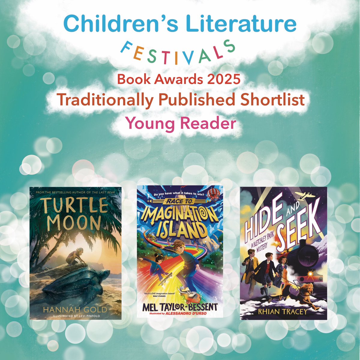 🥁🥁🥁The shortlist for our #clfbookawards in the Traditionally Published Young Reader category! Chosen by children from 30 schools and 5 libraries: Hannah Gold &amp; Levi Pinfold, Mel Taylor-Bessent &amp; Allessandra D’Urso and Rhian Tracey. Good luck to all! 📚✨
#childrensbookaward