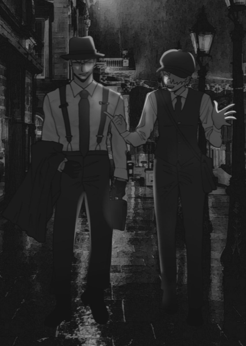 vermoinee's tweet photo. My zosan au… somewhere in the 1900s. #ZoroxSanji #zosan https://t.co/tPFi89DBDC