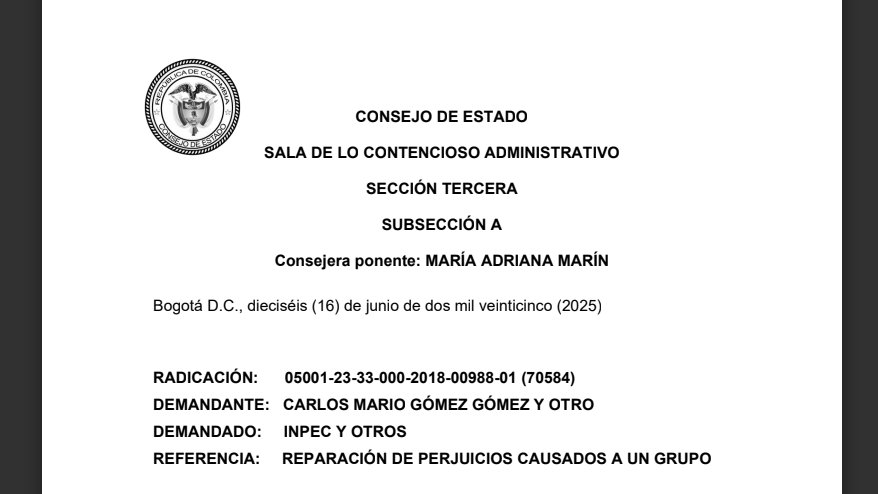 📄Consejo de Estado CONDENA. RESPONSABILIDAD DEL ESTADO POR LOS DAÑOS GENERADOS A LA POBLACIÓN PRIVADA DE LA LIBERTAD CON OCASIÓN DEL HACINAMIENTO CARCELARIO: Afectación a la integridad personal y dignidad humana. Las entidades demandadas son responsables por los daños generados.
