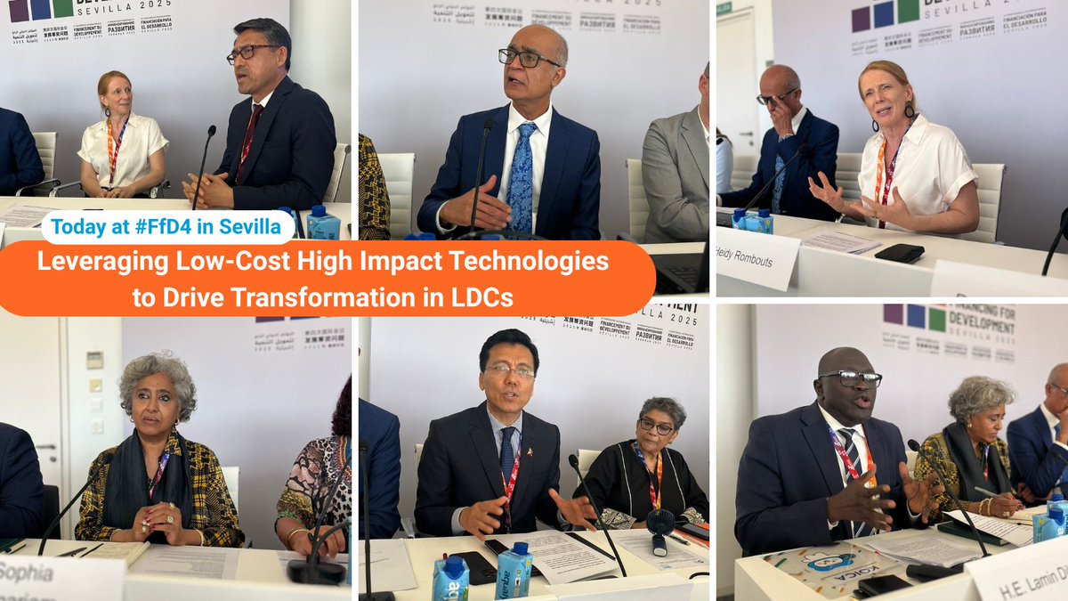 📢Today’s side event, “Leveraging Low-Cost, High-Impact Technologies to Drive Transformation in #LDCs,” is underway, with inspiring contributions from our speakers who are championing innovative solutions to some of the most pressing challenges faced by the 44 Least Developed