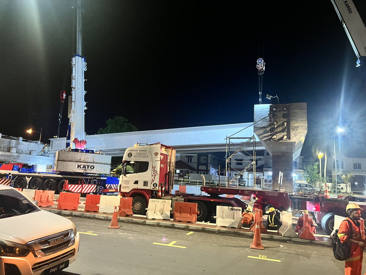 Alhamdulillah, proses beam launching telah selesai dengan lancar pada tengah malam tadi, 3 Julai 2025. Terima kasih kepada seluruh pasukan atas dedikasi dan kerjasama