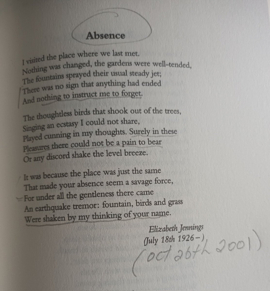 Paddyrun1's tweet image. Recently, I have been reading Elizabeth Jennings' work, and the more I read, the more I feel drawn to it. It stirs something in my being... She is quoted as saying, "My poems and my faith are the most important things in my life." @poetryireland @poetrylovers @Poetry_Daily