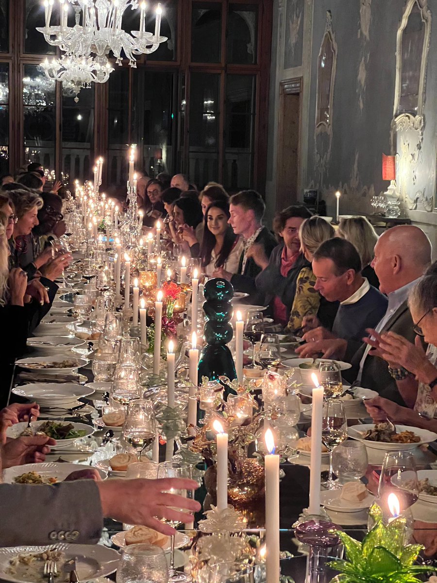 Venice,Italy,wonderful evenings catching up with friends old and new over gala and scrumptious sit down diners during Glass Week in Venice. Always great to connect,share stories and enjoy the beauty of this incredible city. 

#venice 
#glassweek #venicenight #friends #galadinner
