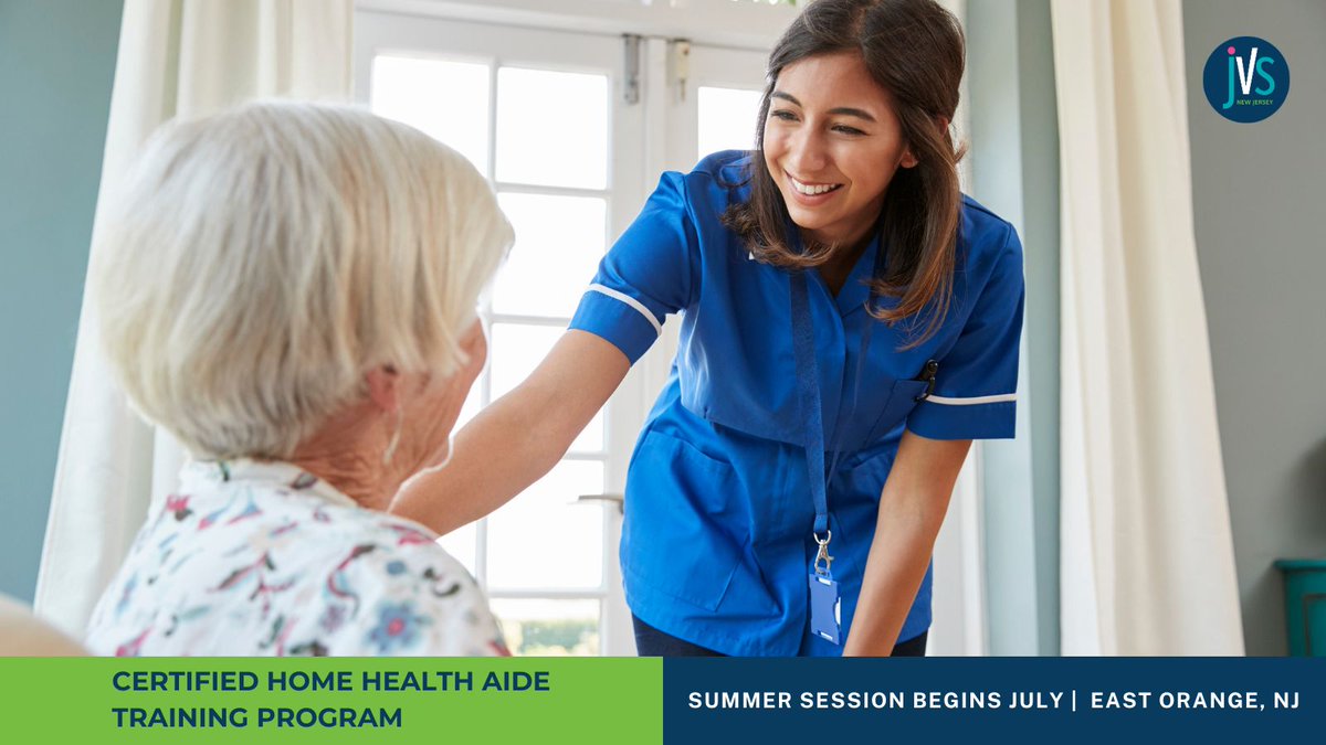 Take the next step toward your new career as a Certified Home Health Aide.

Registration is open for our next Training Program which starts this month.

For more information, requirement details, and to apply, please visit: jvsnj.org/home-health-ai…

#HomeHealthAide