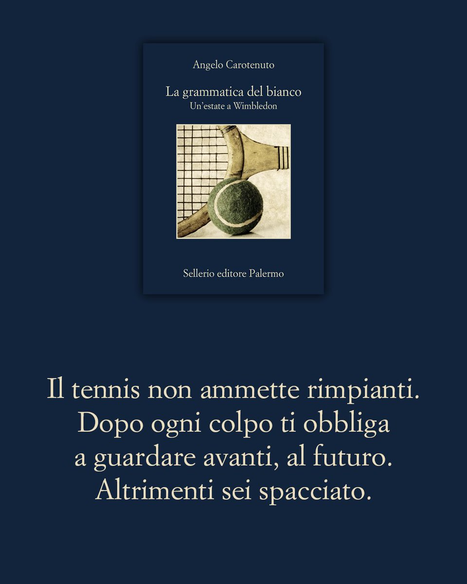 Alzi la mano chi seguirà #Wimbledon! 
 "La grammatica del bianco. Un'estate a Wimbledon", una straordinaria avventura che racconta le sfide dentro e fuori un campo da tennis.
sellerio.it/it/catalogo/Gr…