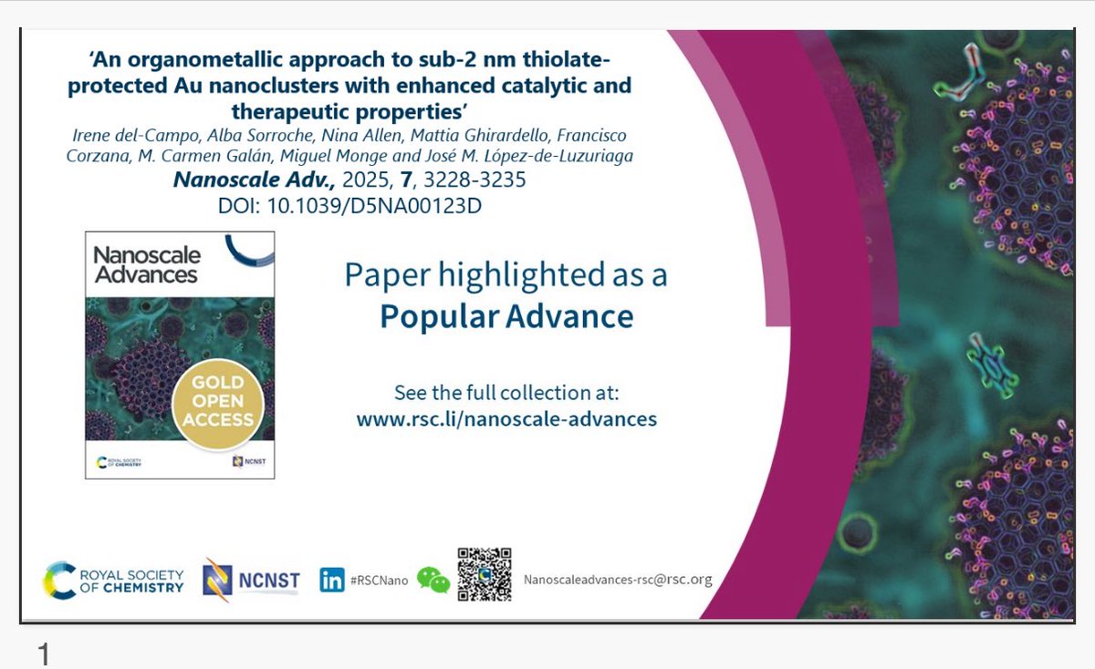 Jose M López de Luzuriaga (@jmldeluzuriaga) on Twitter photo Very happy to share that our work in Nanoscale Advaces has been included in the Popular Advances collection
<a href="/Irene_delCampo/">Irene</a> <a href="/_albasorroche/">Alba Sorroche Ezquerro</a> <a href="/_miguelmonge/">Miguel Monge</a> <a href="/pcorzana/">Francisco Corzana</a> <a href="/MattiaGhirarde2/">Mattia Ghirardello</a> <a href="/MCGalan_Bristol/">M. Carmen Galan</a> <a href="/NinaMaiAllen/">Nina Allen</a>
<a href="/unirioja/">Universidad de La Rioja</a> <a href="/geqo_rseq/">GEQO RSEQ</a> Very happy to share that our work in Nanoscale Advaces has been included in the Popular Advances collection
<a href="/Irene_delCampo/">Irene</a> <a href="/_albasorroche/">Alba Sorroche Ezquerro</a> <a href="/_miguelmonge/">Miguel Monge</a> <a href="/pcorzana/">Francisco Corzana</a> <a href="/MattiaGhirarde2/">Mattia Ghirardello</a> <a href="/MCGalan_Bristol/">M. Carmen Galan</a> <a href="/NinaMaiAllen/">Nina Allen</a>
<a href="/unirioja/">Universidad de La Rioja</a> <a href="/geqo_rseq/">GEQO RSEQ</a>