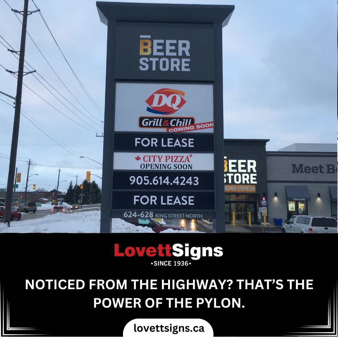 LovettSigns's tweet photo. Noticed from the highway? That’s the power of the pylon.
A custom pylon sign from Lovett Signs creates visibility that moves traffic—literally. We design with durability, height, and lighting that ensures your brand is seen day or night.
Call: 855-614-7446 https://t.co/SruniUaG6E