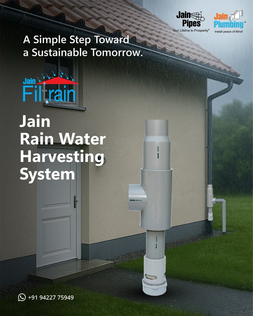 Capture it. Filter it. Reuse it.
With Jain Filtrain, turn every drop of rain into pure savings and smart living!

✅ Rooftop collection
✅ Advanced filtration
✅ Lower water bills

Smart, sustainable, and oh-so-easy to install! 🏡💧

#JainFiltrain #SmartWaterLiving