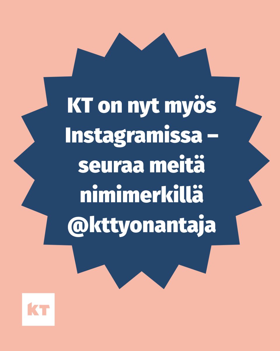 👀 Seuraatko meitä jo #Instagram’issa? Löydät profiilimme osoitteesta instagram.com/kttyonantaja/ 👀

🎯 Ota tili seurantaan ja kuulet ensimmäisten joukossa kunta- ja hyvinvointialan ajankohtaiset tapahtumat, alan työnantajien kannalta keskeiset uutiset sekä sen, mitä tapahtuu