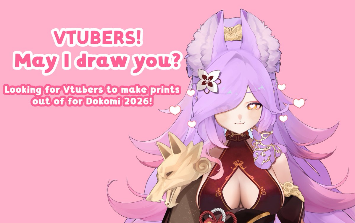 ✨ VTUBERS I WANT YOU! ✨
May I draw you?👉👈

I am planning to have an Art Booth or Vtuber Booth at Dokomi next year, and I would love to promote YOUR beautiful design through art prints!🪭

Leave your reference sheets below!🔥

❤️&amp;🔃 are appreciated but not needed!