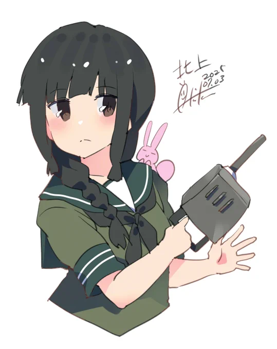 北上『大井っち、いっくよー!』 #艦これ #北上 #艦これ版深夜の真剣お絵描き60分一本勝負 #艦これ版真剣お絵描き60分一本勝負_20250703