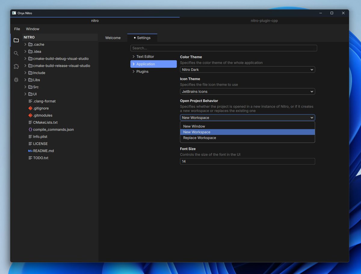 dfranx_'s tweet image. Multi caret editing, multi workspace UI, search and replace, log window for plugins and LSPs, profiles (different settings/shortcuts per profile), per-workspace profile, and so much more is going to be available on release in 1.5 weeks!