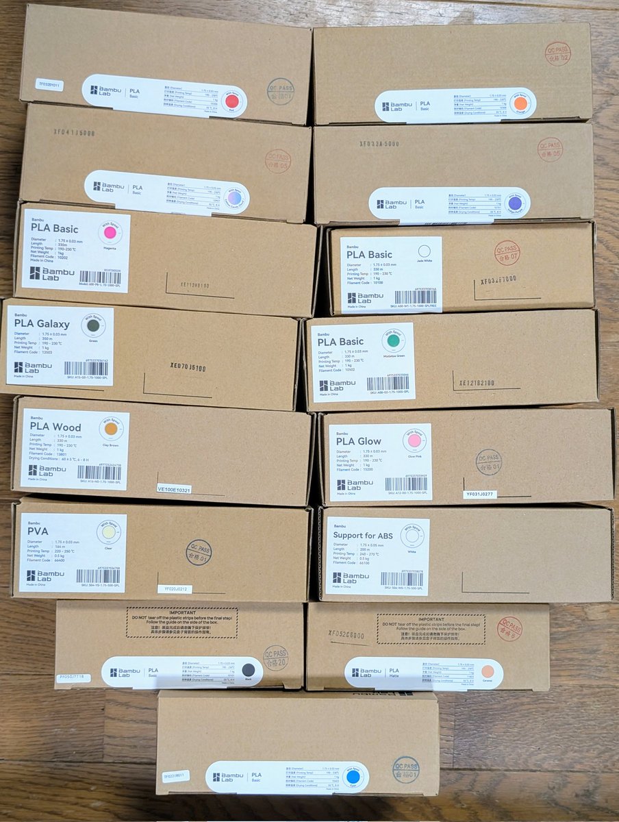 フィラメントを大人買い