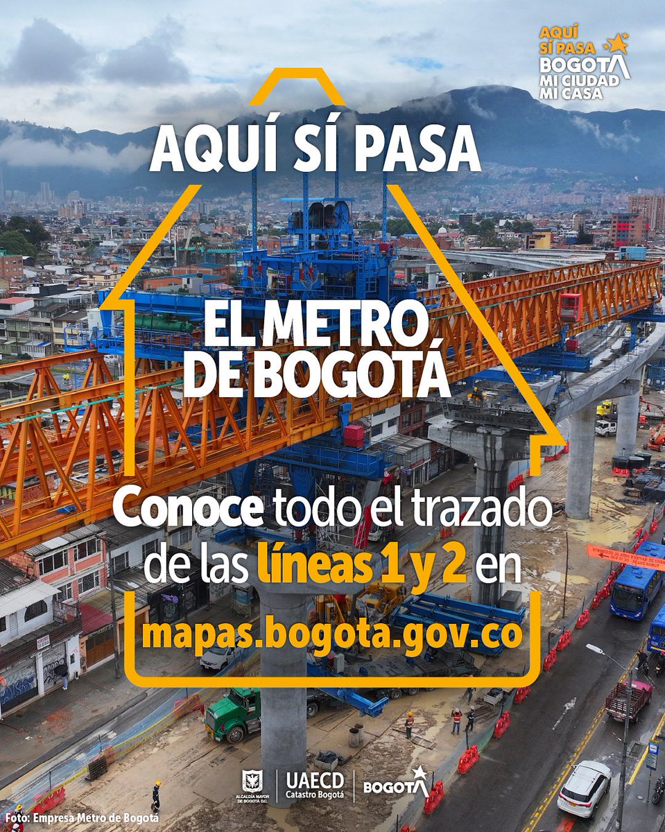 Catastro Bogotá (@catastrobogota) on Twitter photo #AquíSíPasa I El mapa del Metro de Bogotá, una forma diferente de conocer la megaobra de infraestructura que se desarrolla en la capital. Conoce su recorrido y estaciones en Mapas Bogotá 👉 shorturl.at/rIa9j
<a href="/Bogota/">Alcaldía de Bogotá</a> <a href="/MetroBogota/">Metro de Bogotá</a>
#MetroDeBogotá #UnCatastroParaBogotá #AquíSíPasa I El mapa del Metro de Bogotá, una forma diferente de conocer la megaobra de infraestructura que se desarrolla en la capital. Conoce su recorrido y estaciones en Mapas Bogotá 👉 shorturl.at/rIa9j
<a href="/Bogota/">Alcaldía de Bogotá</a> <a href="/MetroBogota/">Metro de Bogotá</a>
#MetroDeBogotá #UnCatastroParaBogotá