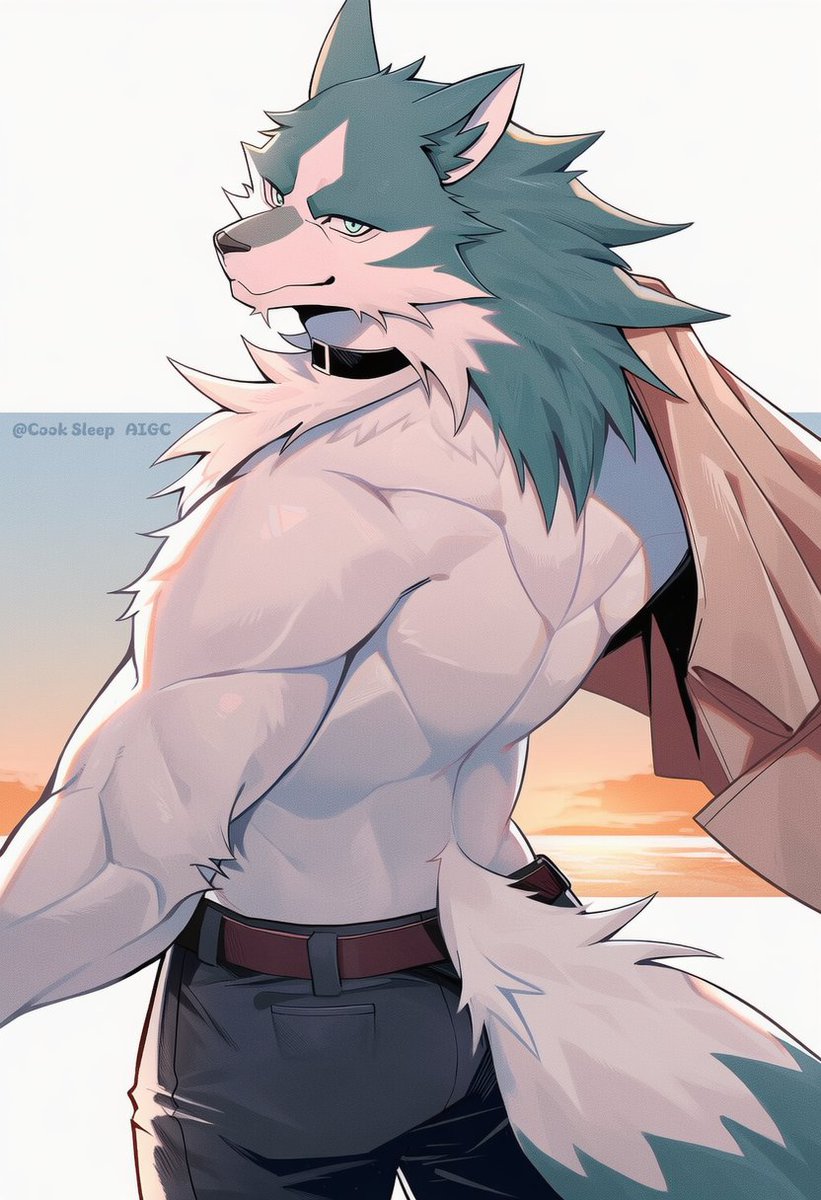 Cook_Sleep164's tweet photo. #furryartwork #AIart #BNA #ShirouOgami
Beach stroll with Shirou https://t.co/7QFJczpcSa