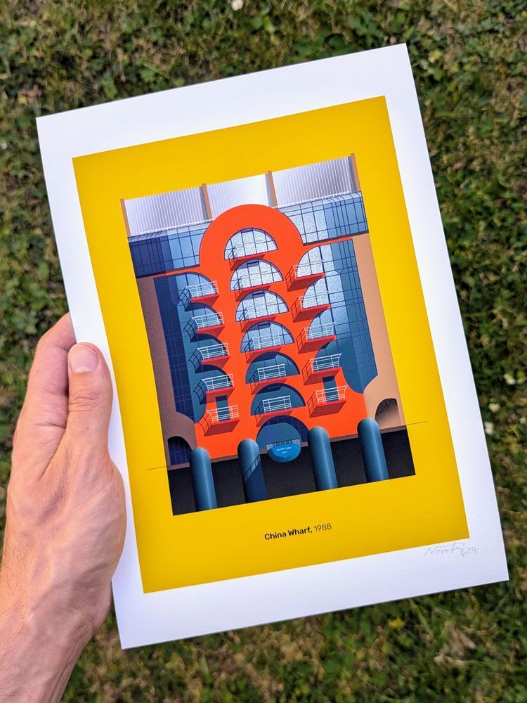 Fun to illustrate POMO in Bermondsey – China Wharf by CZWG. It's really hard to see this facade in real life, as it faces the Pool of London.