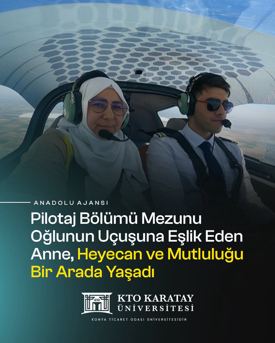 Mezun Pilotumuzun Uçuşuna Eşlik Eden Annesi, Heyecan ve Mutluluğu Bir Arada Yaşadı ✈️💙

KTO Karatay Üniversitesi Pilotaj Bölümü mezunumuz Hulusi Levent Kılıçkaya, mezuniyet sonrası ilk uçuşunu en büyük destekçisi olan annesiyle gerçekleştirdi. 👨🏼‍✈️🛫
Anne Serpil Kılıçkaya'nın,