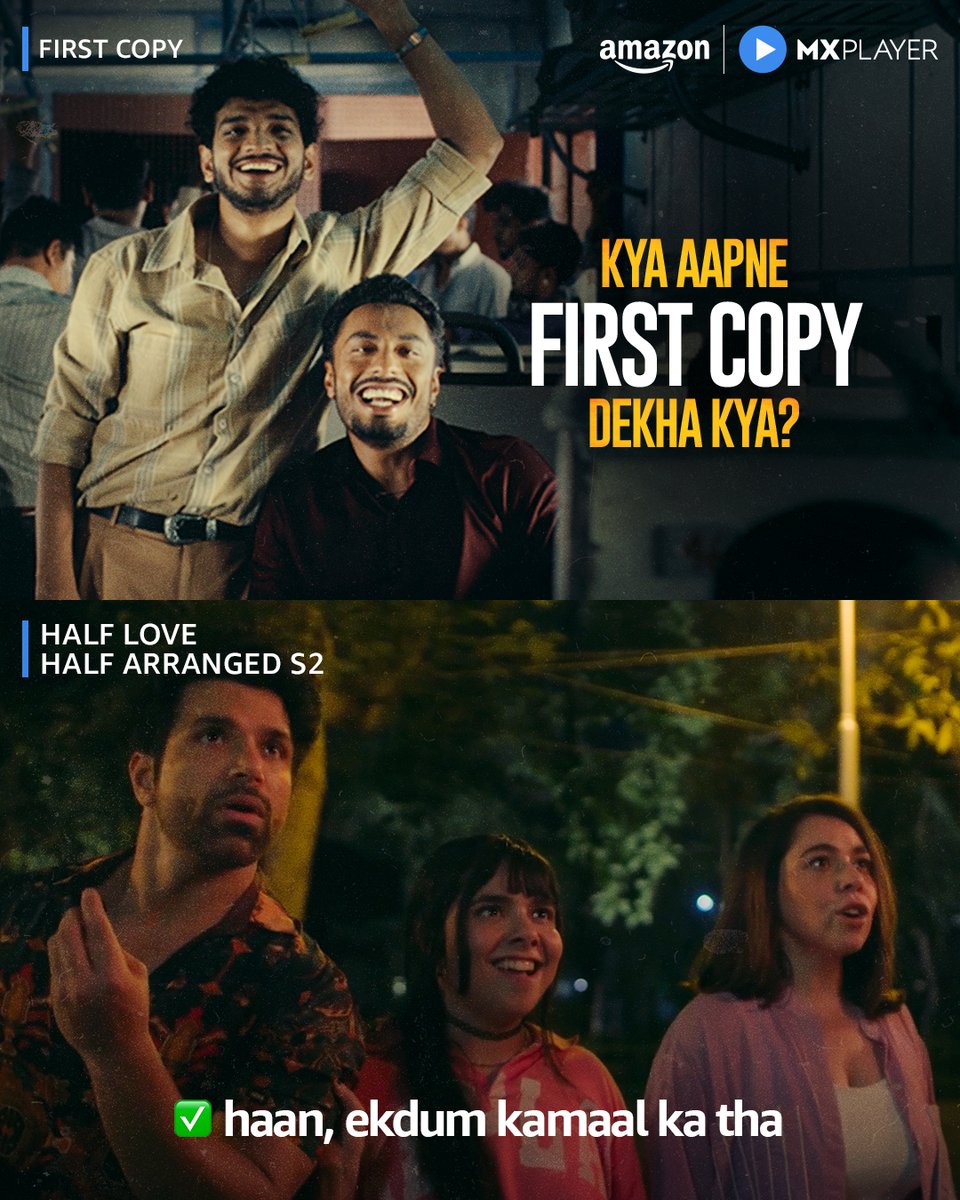 MXbyPrimeVideo's tweet photo. @krystledsouza @Ashisinghh #SaqibAyub @gulshangrovergg @MeiyangChang @Jitender_1408 @RVCJ_FB @firdaussayed @farhanzamma @inaamulhaq1

#FirstCopy #FirstCopyOnAmazonMXPlayer #AmazonMXPlayer #WatchFree #StreamingNow https://t.co/PgKt2PLCxZ