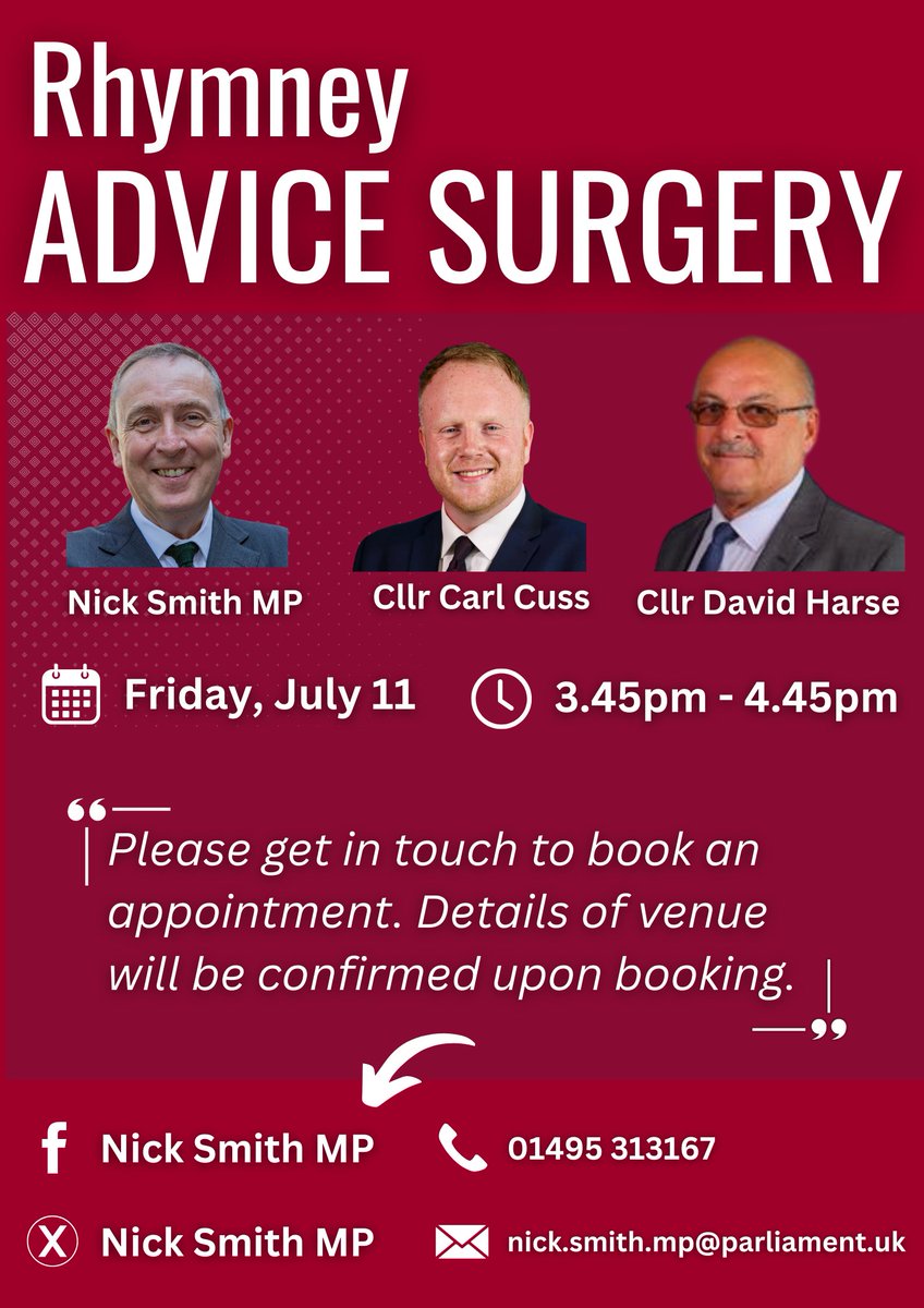 Please get in touch to make an appointment.