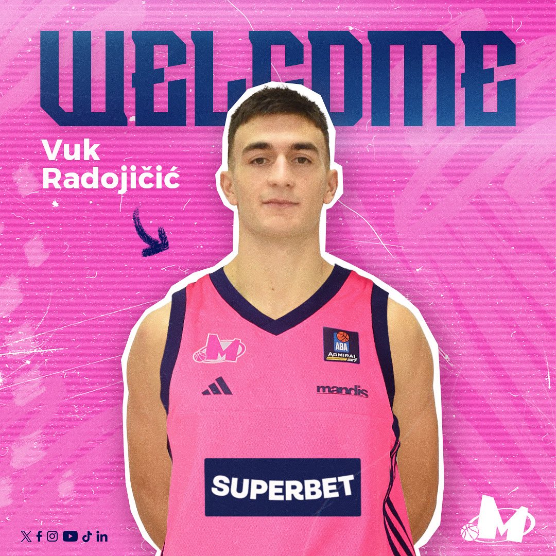 KKMegaBasket's tweet image. 𝗦𝗜𝗚𝗡𝗘𝗗 ✍️
🆕 Vuk Radojicic is the new Mega Superbet player! 🔥
—
Košarkaški klub Mega Superbet angažovao je još jedno pojačanje za narednu sezonu pošto je ugovor sa klubom potpisao 24-godišnji Vuk Radojičić. 🙌🏻
bcmegabasket.net/2025/07/03/vuk…