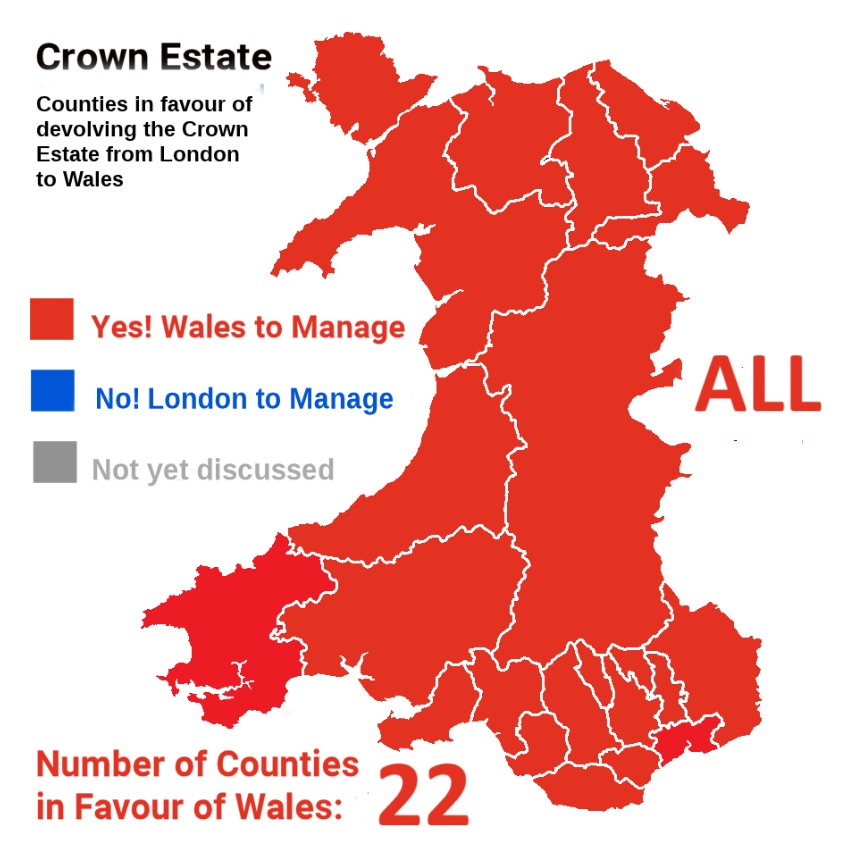 The Crown Estate owns vast land in Wales – yet Wales does NOT benefit! Revenue from the land and assets flows straight to the Treasury + Crown in London –  NOT to our communities.

Wales must take back control!

Plaid_Cymru puts Wales 1st!
partyof.wales