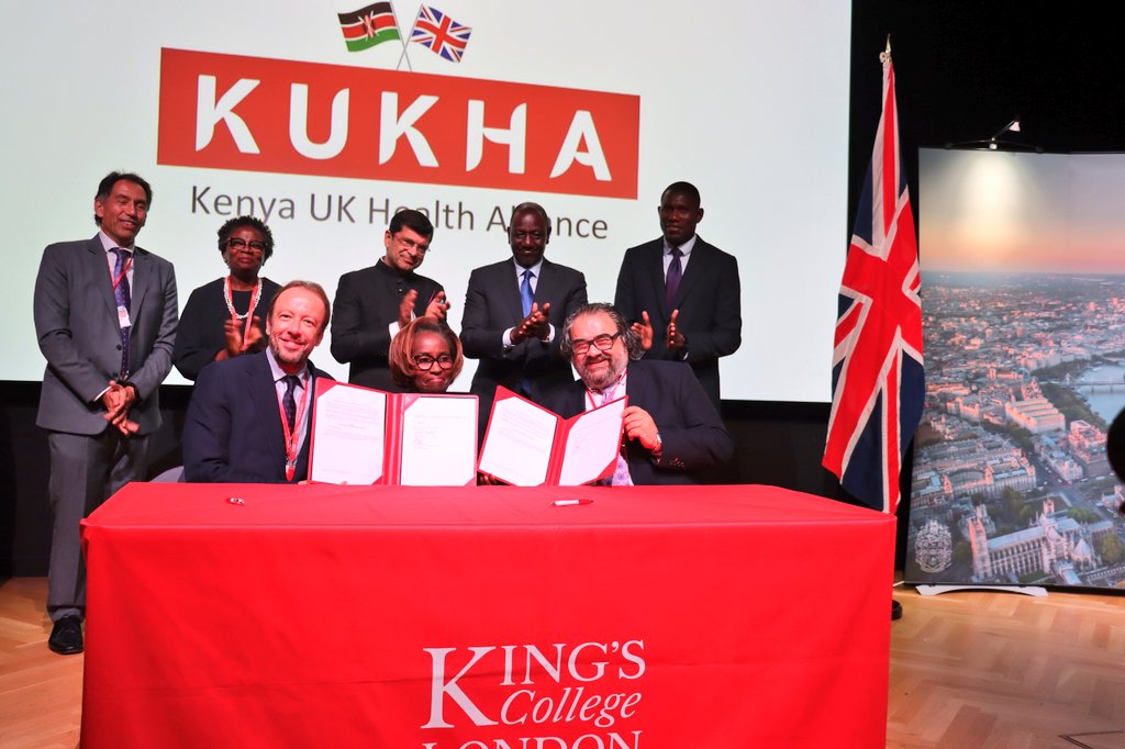 KEMRI, rep by Board Chair Dr. Abdullahi Ali &amp; Ag. DG Prof. Songok, joined H.E. President Ruto at the launch of the Kenya-UK Health Alliance. As a founding partner, KEMRI will drive health research, biologics, training &amp; innovation, a bold step for Kenya’s science &amp; global health.