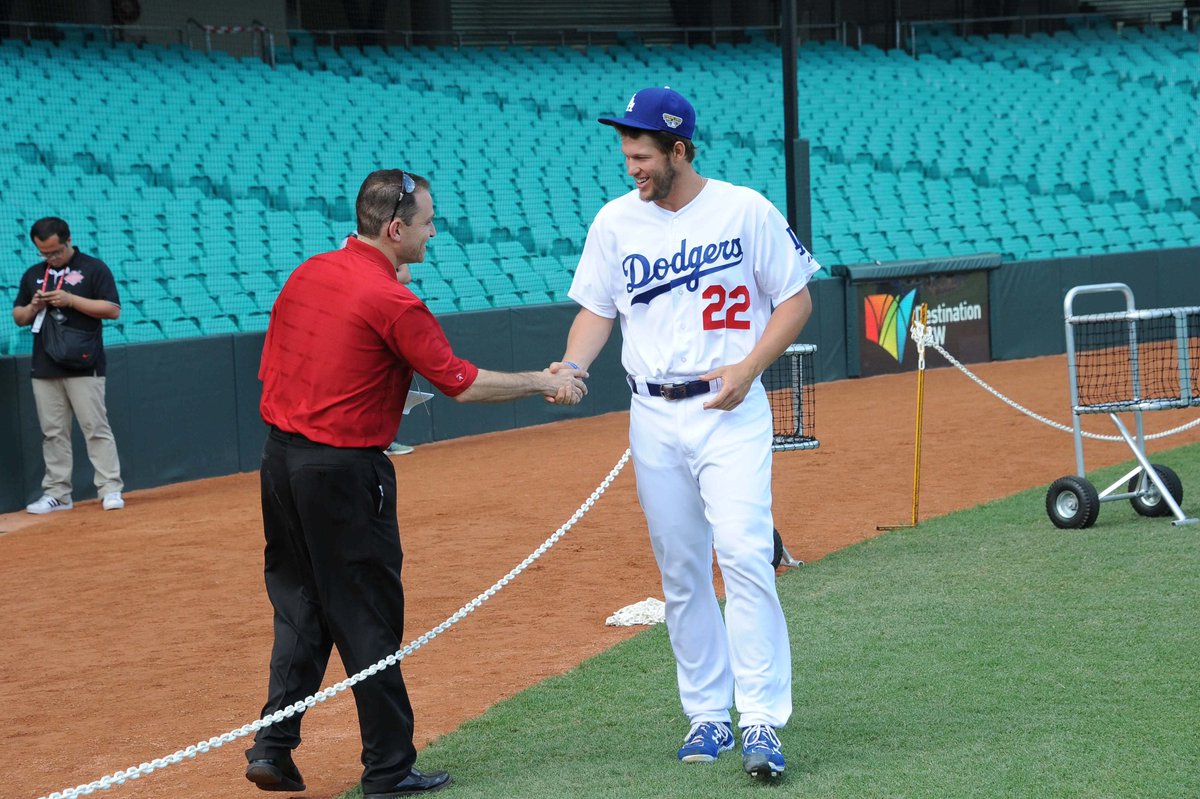I remember the day he was drafted in '06, how mature he was at 18, his first big league start and reuniting in Australia on opposing teams. Through it all, I've marveled at his professionalism, charitable heart and talents. Congrats on 3,000 Ks, Clayton. Proud to know you.