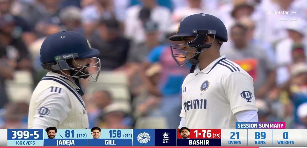 INDIA BRINGS UP 400 AT EDGBASTON.