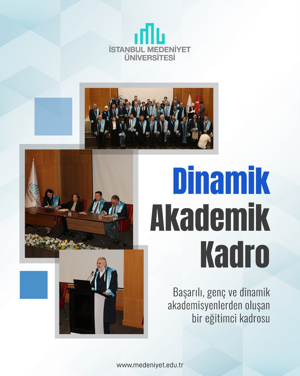 🎓 İlham veren akademisyenlerle eğitim!
İstanbul Medeniyet Üniversitesi’nin genç, başarılı ve dinamik akademik kadrosu ile yenilikçi bir eğitim anlayışı seni bekliyor.
Eğitimde fark yaratan bir yolculuğa hazır ol!

🔗 aday.medeniyet.edu.tr
🌐 medeniyet.edu.tr