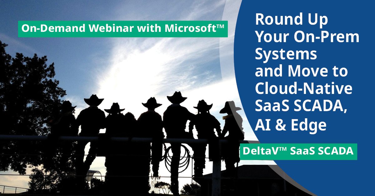 Watch this on-demand webinar with Microsoft and Emerson's DeltaV SaaS SCADA experts  >  emr.as/Fw5p50Wcu7q

#oil #gas #oilandgas #energy #microsoft