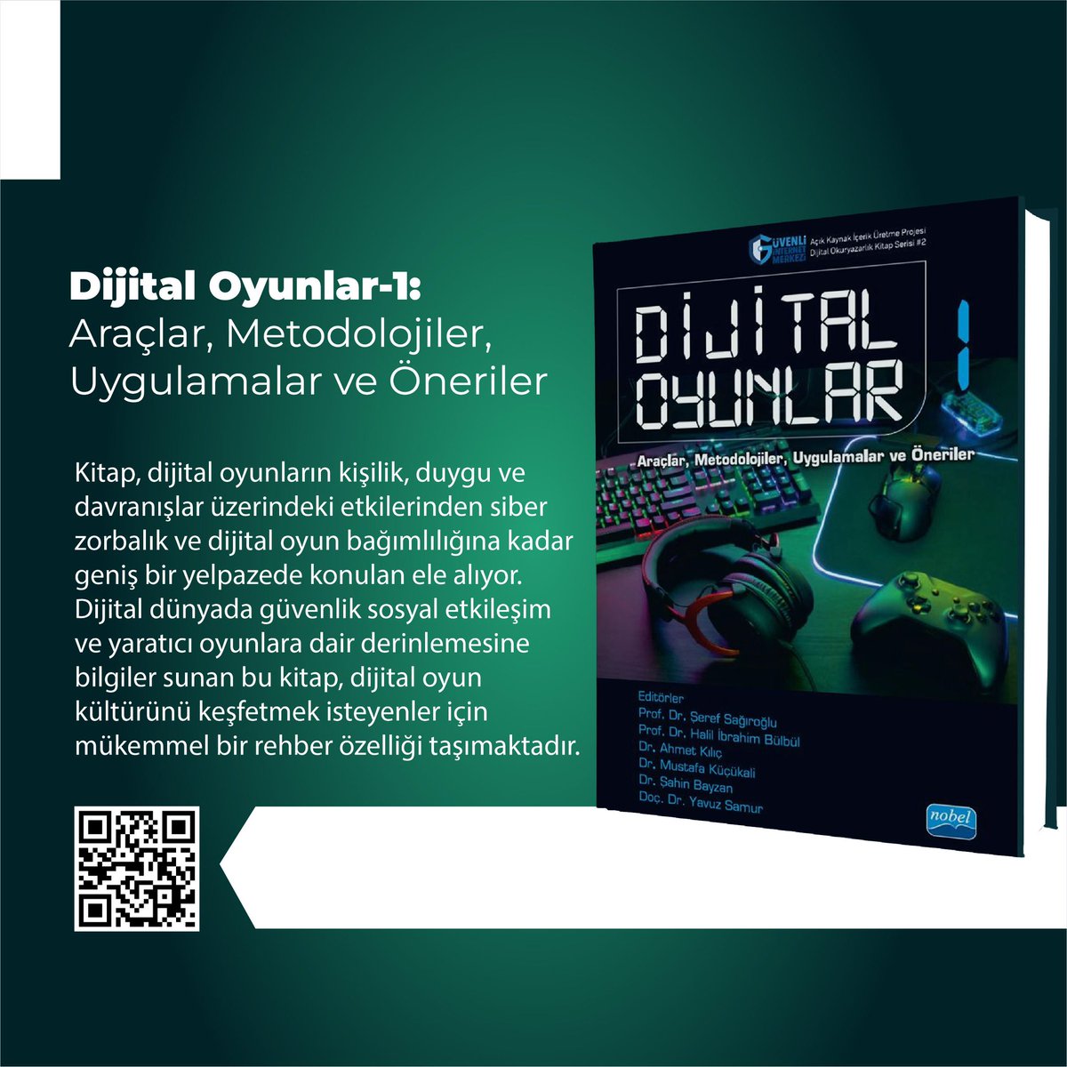 Kitap | Dijital Oyunlar-1: Araçlar, Metodolojiler, Uygulamalar ve Öneriler

🎮Dijital oyunların kişilik, duygu ve davranışlar üzerindeki etkilerinden siber zorbalık ve oyun bağımlılığına kadar birçok konu bu kitapta ele alınıyor.

Güvenlik, sosyal etkileşim ve yaratıcı oyunlar