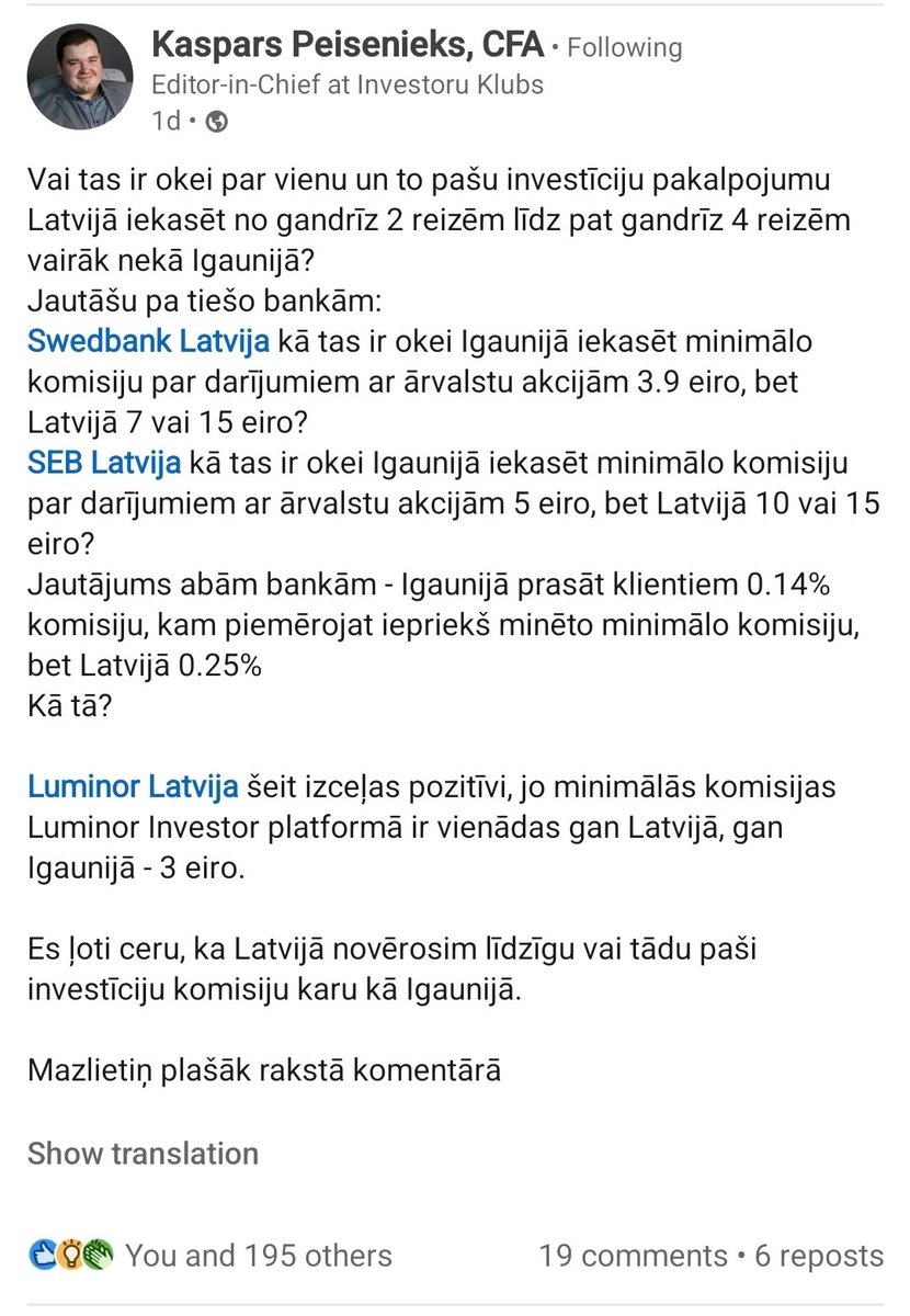Izcils <a href="/KasparsKas/">Kaspars Peisenieks</a> jautājums <a href="/seblatvija/">SEB Latvija</a> <a href="/SwedbankLatvia/">Swedbank</a> <a href="/LatvijasBanka/">Latvijas Banka</a>