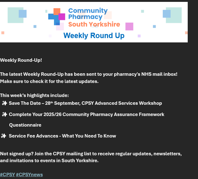 Community Pharmacy South Yorkshire tweet media