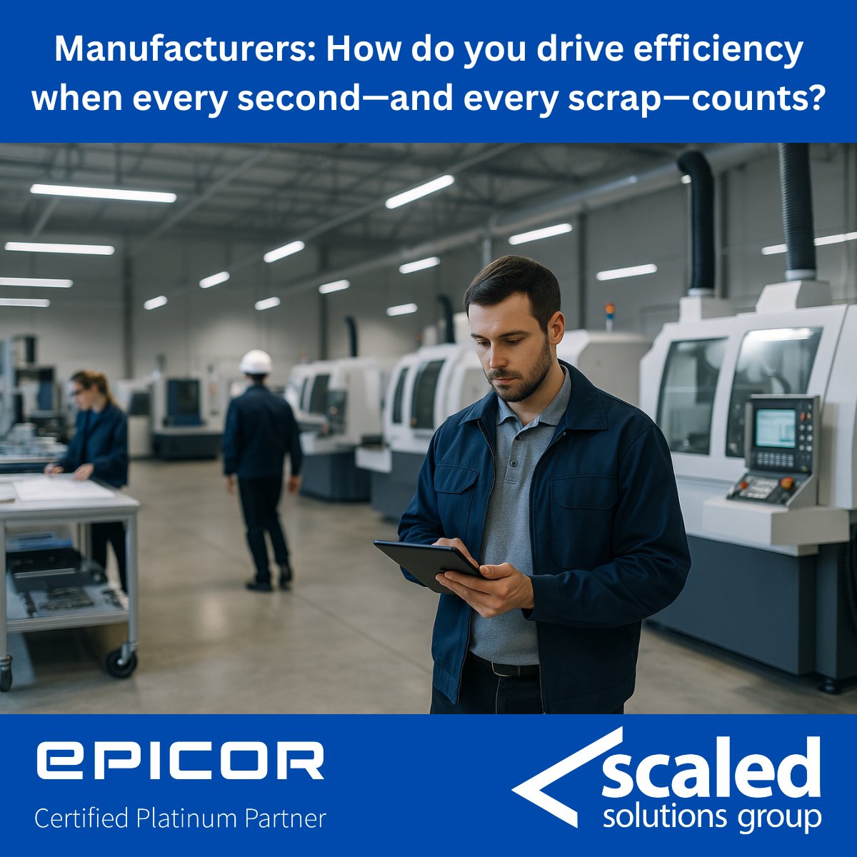 BeScaled's tweet image. Manufacturing moves fast.

Epicor Kinetic helps you keep up—real-time tracking, less waste, easier scheduling.

Still using clunky systems? Might be time for an upgrade.

Have you &quot;SCALED&quot;?
scaledsolutionsgroup.com

#EpicorKinetic #AdvancedMES #MES