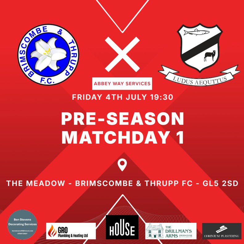 Bibury Football Club (@biburyafc) on Twitter photo FOOTBALL IS BACK!!! ๐ค๐ผ
Tomorrow sees the first team return to action with their first pre-season game of the 25/26 season as we make the short journey to Stroud to take on <a href="/Btfcthemeadow/">Brimscombe & Thrupp FC</a> ๐ดโซ๏ธ
A nice tough start for the lads. ๐ค๐ผ
Hala Bibury ๐ FOOTBALL IS BACK!!! ๐ค๐ผ
Tomorrow sees the first team return to action with their first pre-season game of the 25/26 season as we make the short journey to Stroud to take on <a href="/Btfcthemeadow/">Brimscombe & Thrupp FC</a> ๐ดโซ๏ธ
A nice tough start for the lads. ๐ค๐ผ
Hala Bibury ๐