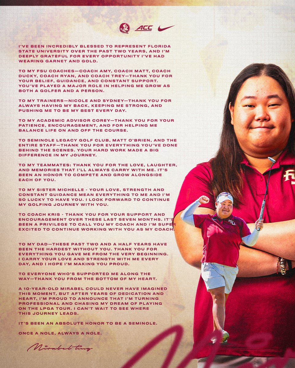Once a Nole, always a Nole. Thanks, Mirabel.