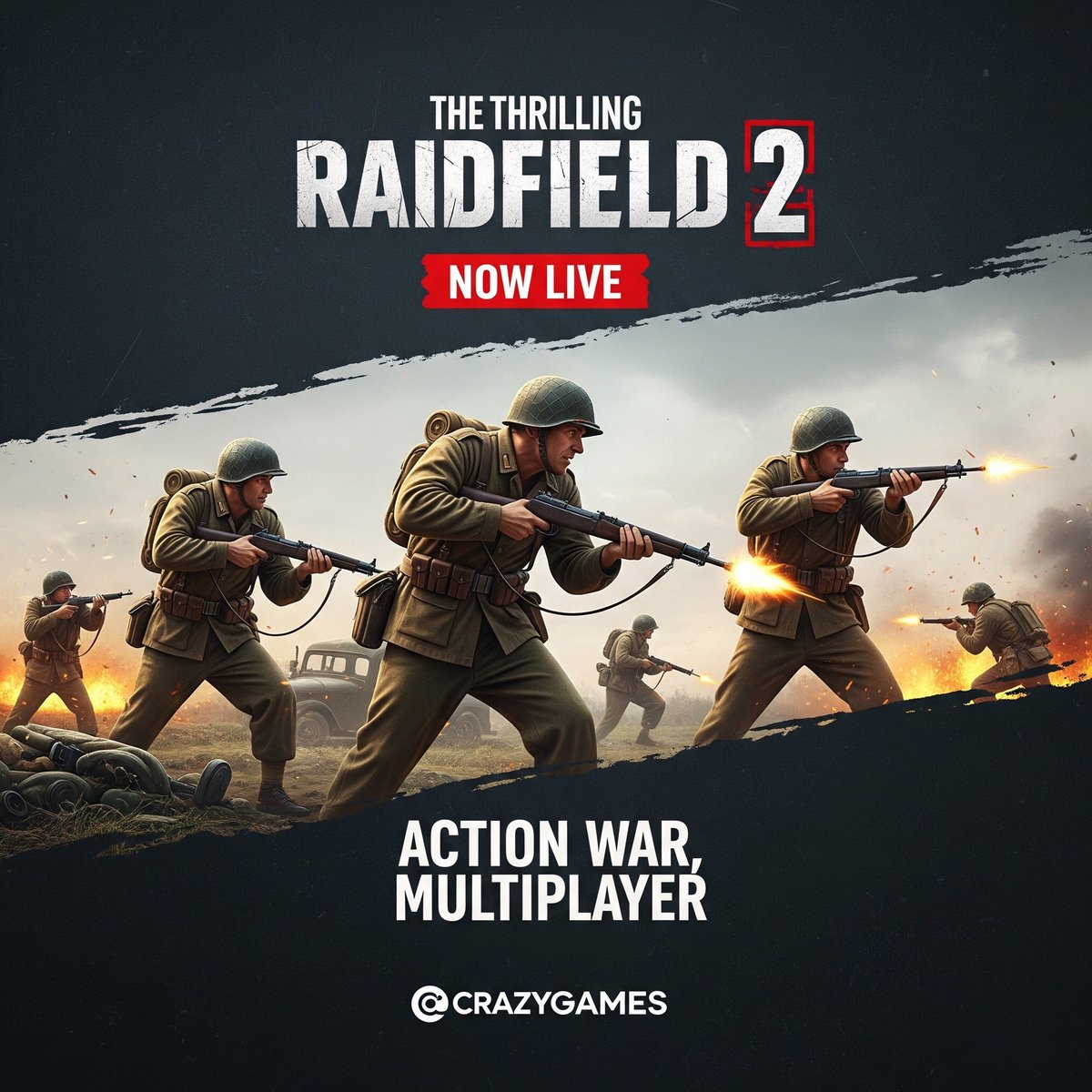 🎮 Raidfield 2 is NOW LIVE on CrazyGames! 🚀

Jump in and enjoy our fast-paced multiplayer shooter right in your browser.

🔥 And stay tuned Web3 Raidfield 2 tournaments are coming soon, where you can earn $UNP while having a blast!

👉 Play now: [crazygames.com/tr/oyun/raidfi…]