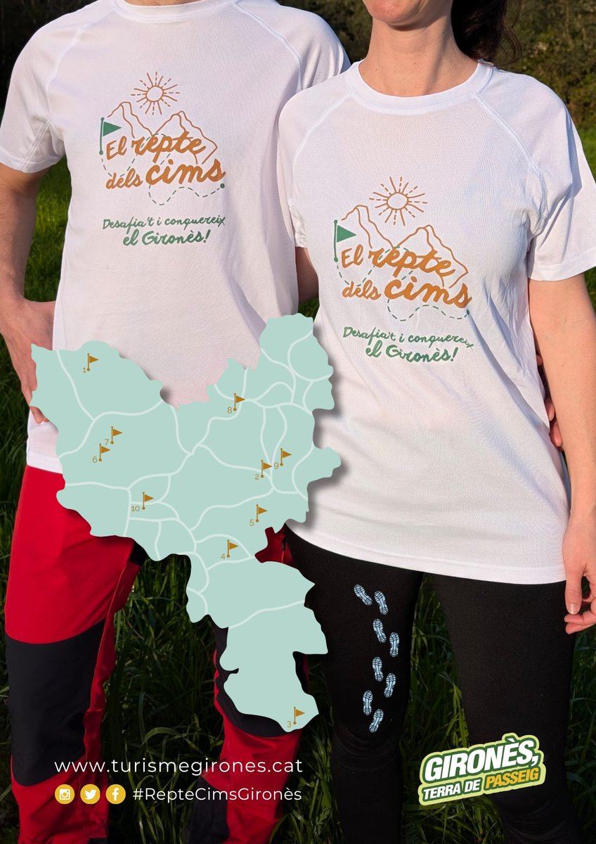 Turisme Gironès (@turismegirones) on Twitter photo Conèixes el Repte dels Cims del Gironès?⛰
🏅 Assoleix almenys 5 dels 10 cims proposats i comparteix una foto del cim a Instagram amb l’etiqueta #RepteCimsGironès i mencionant a <a href="/turismegirones/">Turisme Gironès</a>. Si completes el repte rebràs un obsequi!
ℹ️turismegirones.cat/activitat/el-r…
#turismegirones Conèixes el Repte dels Cims del Gironès?⛰
🏅 Assoleix almenys 5 dels 10 cims proposats i comparteix una foto del cim a Instagram amb l’etiqueta #RepteCimsGironès i mencionant a <a href="/turismegirones/">Turisme Gironès</a>. Si completes el repte rebràs un obsequi!
ℹ️turismegirones.cat/activitat/el-r…
#turismegirones