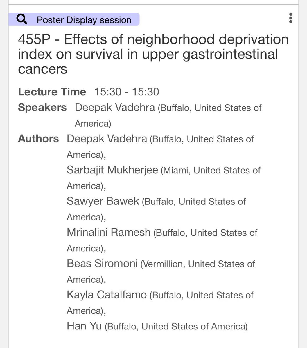 Sawyer Bawek, DO (@sawyer_bawek) on Twitter photo Check out our abstract today at #ESMOGI2025! Learn about our findings on the effects NDI has on survival in upper GI cancers!
#GIOnc #ESMO
<a href="/Sarbaji85064063/">Sarbajit Mukherjee</a> <a href="/Deebacca/">Deepak Vadehra</a> <a href="/RoswellPark/">Roswell Park</a> <a href="/myESMO/">ESMO - Eur. Oncology</a> Check out our abstract today at #ESMOGI2025! Learn about our findings on the effects NDI has on survival in upper GI cancers!
#GIOnc #ESMO
<a href="/Sarbaji85064063/">Sarbajit Mukherjee</a> <a href="/Deebacca/">Deepak Vadehra</a> <a href="/RoswellPark/">Roswell Park</a> <a href="/myESMO/">ESMO - Eur. Oncology</a>