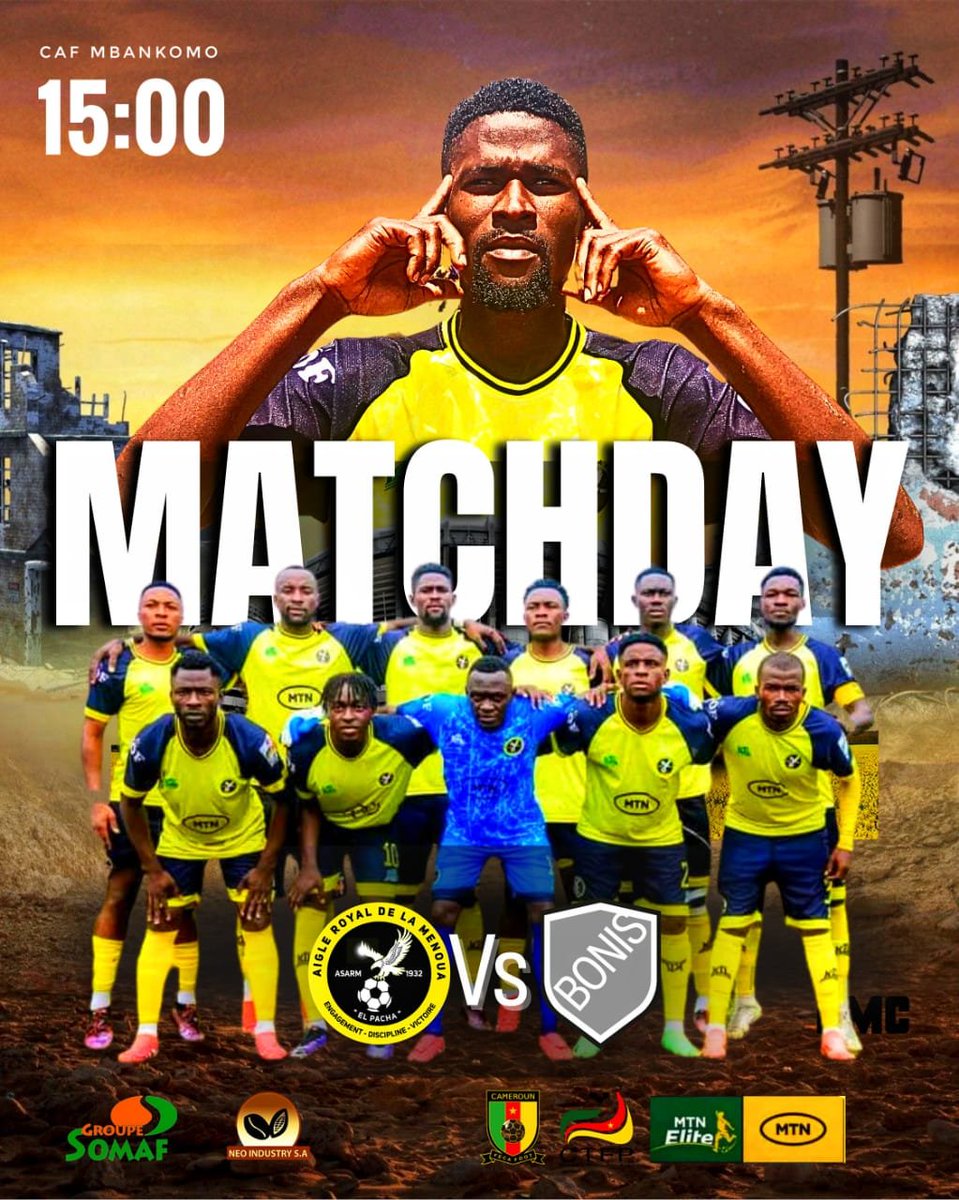 asarm_club's tweet photo. 🚨 #ACTE4 LA #RECONQUÊTE ✨
🔔 MATCH DAY 🔔
🏆 COUPE DU CAMEROUN
⚽ 32e DE FINALE
🗓️ 03/07/2025
🕒 15:00
📍 MBANKOMO
🆚 BONIS DE BERTOUA
🎯 REJOUER LA FINALE
#𝔸𝕝𝕝𝕖𝕫𝔸𝕚𝕘𝕝𝕖 🦅💛🖤 https://t.co/nb5pQMzxqc