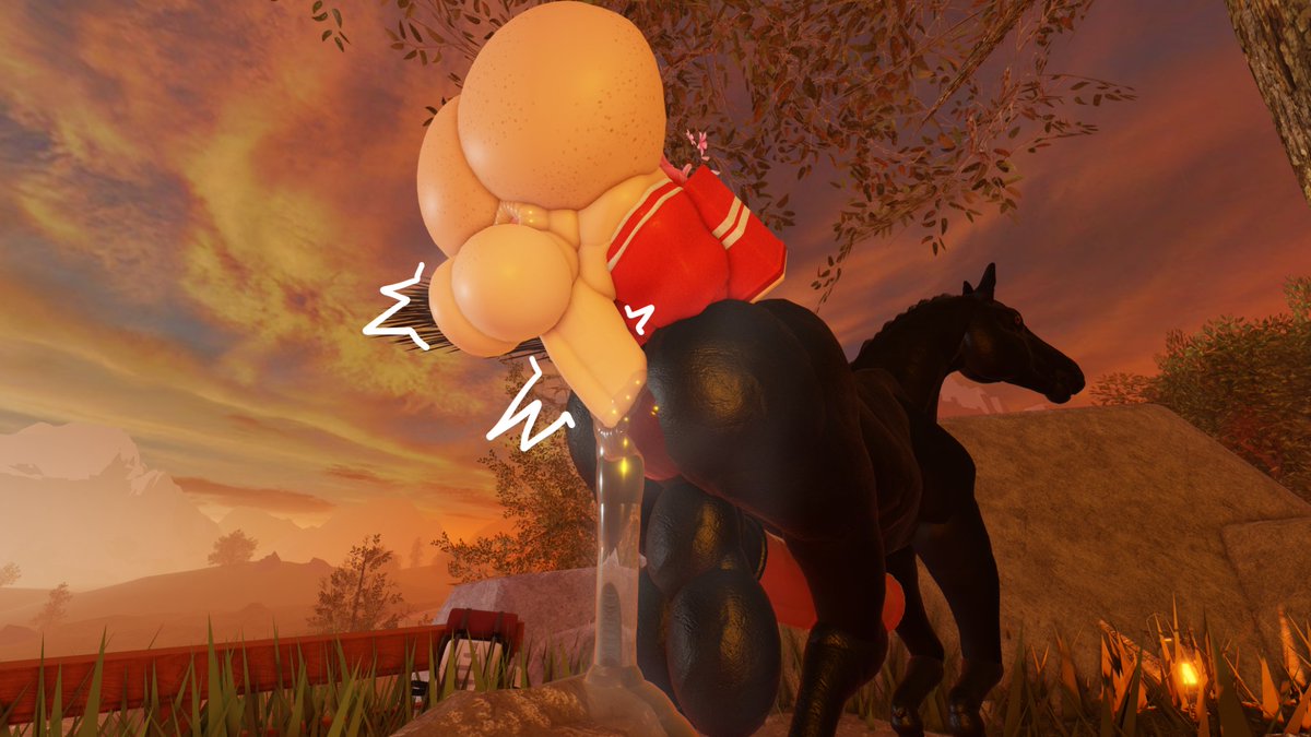 BreadCrumbs288's tweet photo. Not often you get to see a stallion get fucked hard and bloated with cum, do you? 

#rr34 #gayrr34 #rr34gay https://t.co/2Vkegm5Q3l