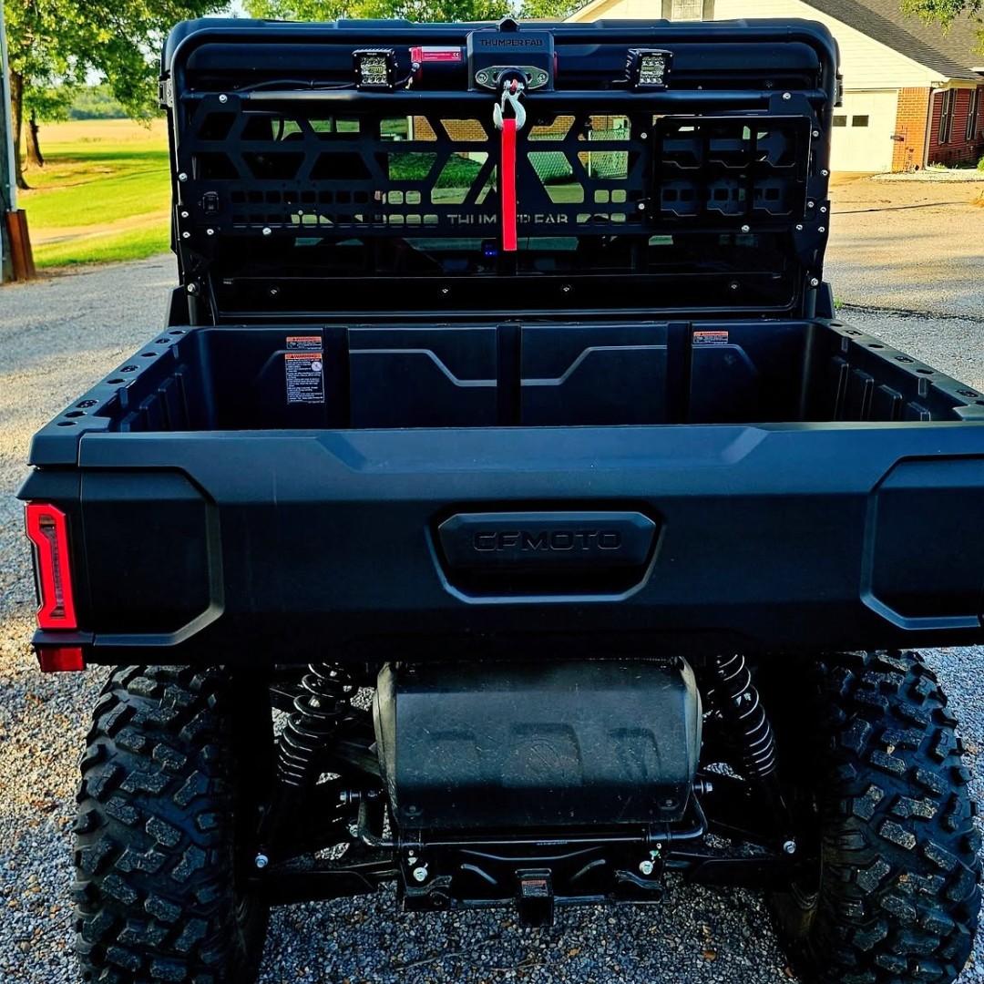 Big thanks to Eric Lovell for showing off our Thumper Fab CFMOTO UForce winch headache rack!
We appreciate the support and love seeing our gear in action. 💪

 #ThumperFab #CFMOTOUForce #WinchRack