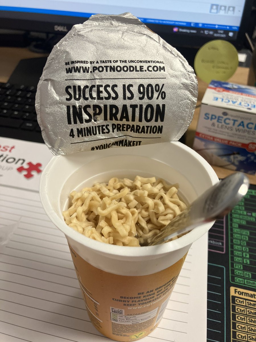 Looking forward to a king size curry pot noodle only to find No Sachet and No flavouring what so ever, devastated 😂🤦‍♂️🤦‍♂️<a href="/PotNoodle/">Potty Noods</a> ….. and the inspiration quote just takes the mick …😂