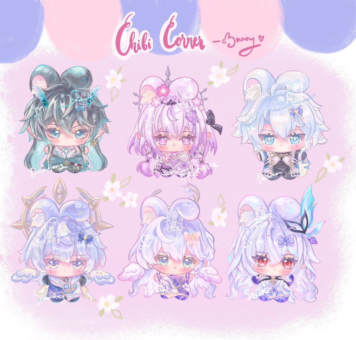 These will be the chibis, aa pls help me decide which is better on my previous tweet 🙏🏻😩