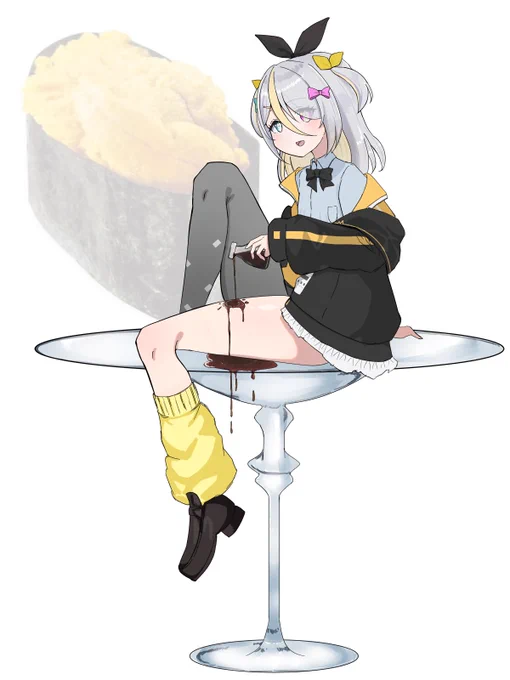 ぷりんに醤油でウニの味 #ぷりんすけっち