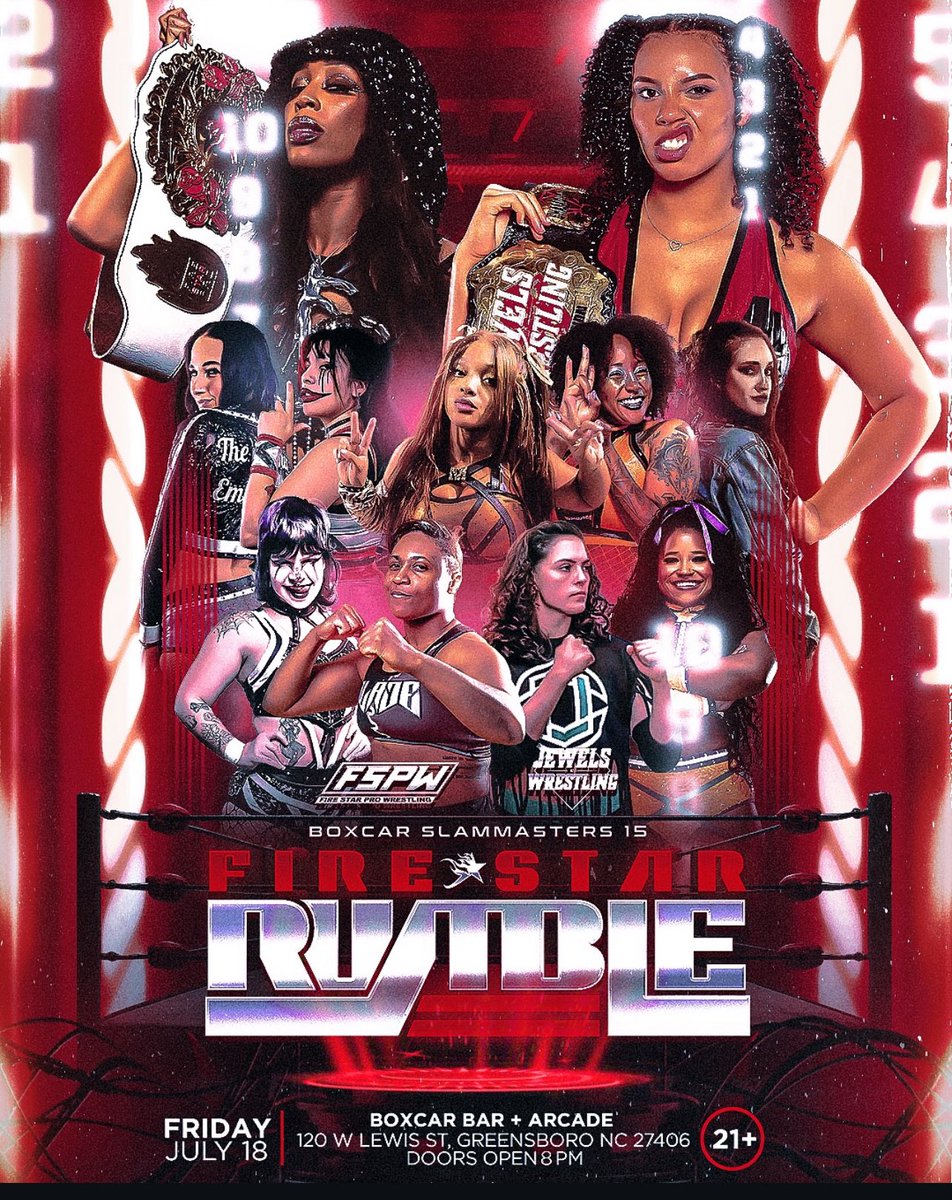 Chris Riddle (@chrisriddle) on Twitter photo History will be made!
The <a href="/FSPWrestling/">Fire Star Pro Wrestling</a> Women’s Rumble takes place on 07/18!
TICKETS: Firestarpro.eventbrite.com History will be made!
The <a href="/FSPWrestling/">Fire Star Pro Wrestling</a> Women’s Rumble takes place on 07/18!
TICKETS: Firestarpro.eventbrite.com